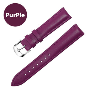 Leather Watchband Men Women Watch Band