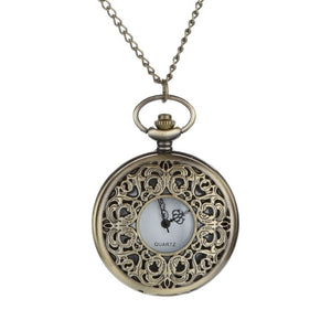 Nostalgic Classic Personalized Pattern Steampunk Vintage Quartz Roman Numerals Hollow Pocket Watch