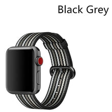 Load image into Gallery viewer, Colorful Rainbow Nylon Stripe Strap for Apple Watch Band