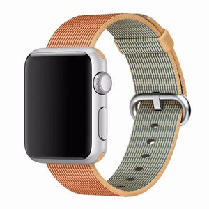 Colorful Rainbow Nylon Stripe Strap for Apple Watch Band