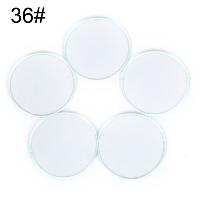 Watch Glass 5pcs Anti-scratch Transparent Round Crystal Glass